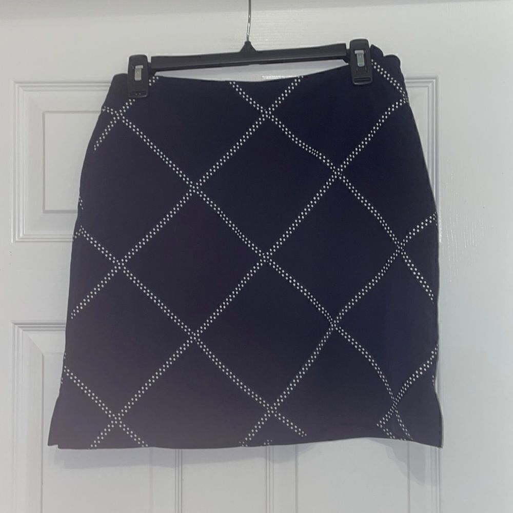 ✨EP Pro Navy & White Polka Dot Ribbon Diamond Print Golf Skort
